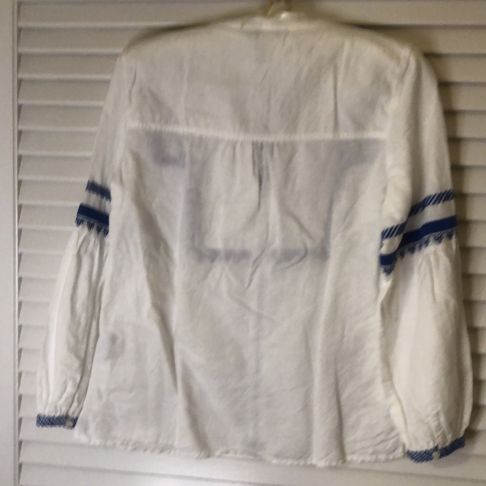 J Crew Popover shirt Santorini sz 00 - Picture 9 of 10
